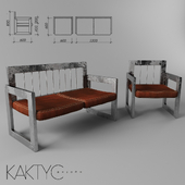 Диван и кресло в стиле LOFT от КАКТУС дизайн