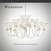 Wilkinson-plc_Rib fluted trumpet shade chandelier