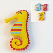 Seahorse - decoration pillow-toy for kids rooms