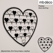 holder for jewelry mb deco heart