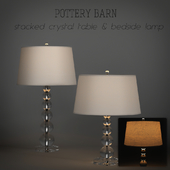 POTTERY BARN  Stacked Crystal Table Lamp