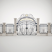 Кованные ворота + ограда