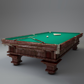 Antique billiard table