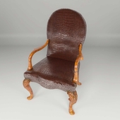 Crocodile leather chair