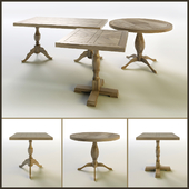 A set of wooden tables