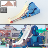 Детская водная горка: Elephant Slide.