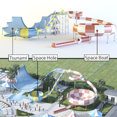 Waterslides: Tsunami, Space Hole, Space Boat.