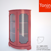 ToninCasa - Red lacquered corner showcase