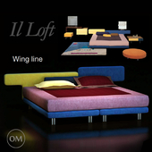 Кровать, illoft, IL Loft, wing line