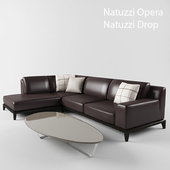 Диван Opera и стол Drop от Natuzzi