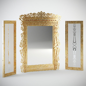 Mirror with carving