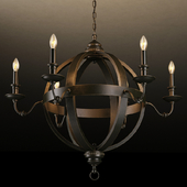 GRAMERCY HOME - MEDIEVAL METAL ORB CHANDELIER CH029-8-ABG