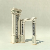 арка с колоннами и ковкой