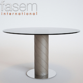 Contemporary glass round table