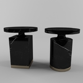 Bespoke hand carved stone side tables