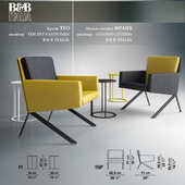 Chairs and tables THEO FRANK from B &amp; B ITALIA