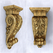 Carved console bracket.