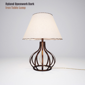 Ryland Openwork Dark Iron Table Lamp