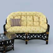 Sofa, chair and table made of rattan &quot;Churchill&quot;
