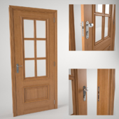 Wooden door and glass Brazilian standard