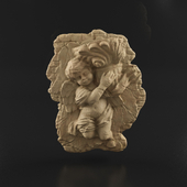 Скульптура ангела из глины