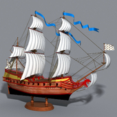 Pinas - sailboat XVII century (inlay)