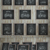 Aged Pixel &quot;Bicycle &amp; Motorcycle&quot;