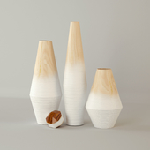 Modern Wood Ombre Vases