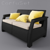 Set of plastic furniture CORFU TRIPLE SET (CORFU TRIPLE CET)