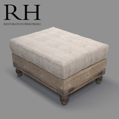 RH-Deconstructed Chesterfield Upholstered Ottoman