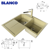 Sink BLANCO METRA 9 E and mixer BLANCO LINEE-S