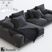 Corner sofa Busnelli