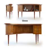 Fritz &amp; Hollander, Kidney-Shaped Danish Modern Desk