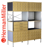 Eames Storage Unit Four High Two Wide with Doors