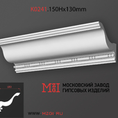 Карниз потолочный с рисунком лепнина гипс K0241.150Нx130mm