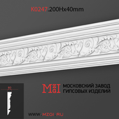 Cornices patterned plaster moldings K0247.200Nx40mm