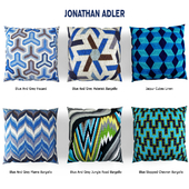 Jonathan Adler pillows blue set.