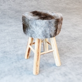 STOOL with fur &quot;Zara home&quot;