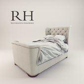 CHURCHILL FABRIC SLEIGH BED WITH FOOTBOARD