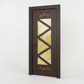 door with stained glass