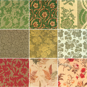 A selection of fabrics with floral motif