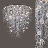 fiber optic chandelier with beads