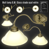 Wall lamp B.M. Glass shade opal white