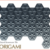 Glazed stoneware tiles - Origami