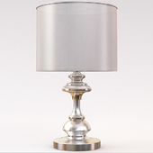 Rebecca Table Lamp In Brushed Steel With CFL Bulbs