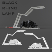 Black Rhino Lamp Fixture