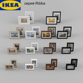 Frames with photos IKEA series Ribby.