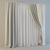 3 blinds with tulle