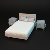 Bed and nightstand