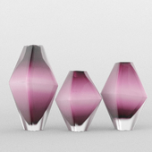Vase handmade frosted glass